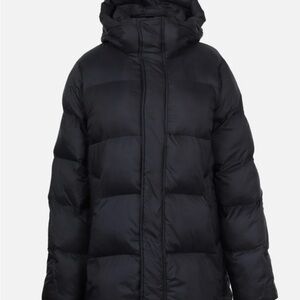 Halfdays Tabei Parka: Black Hooded Puffer Jacket